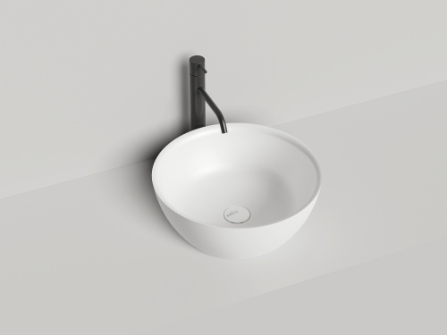 Раковина из искусственного камня S-Stone Salini ALDA 1102210M 40х40 накладная цвет белый без отверстий под смеситель - фото 2